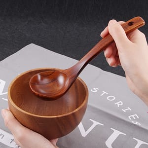 Natural Wooden Soup Spoon - Shiny Balleen