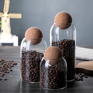 Glass Storage Jar - Cork Lid & Minimalist Design