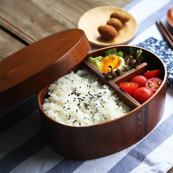 Round Wooden Bento Box - Eco-Friendly