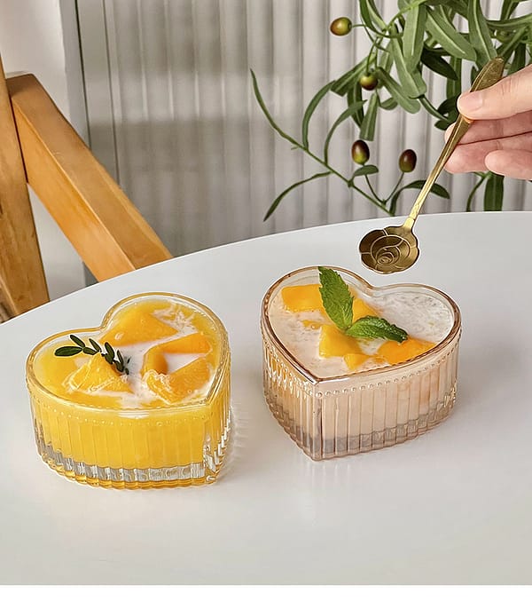 Peach Heart Dessert Bowl